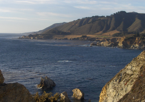 Pacific Ocean against along the Big Sur coastline